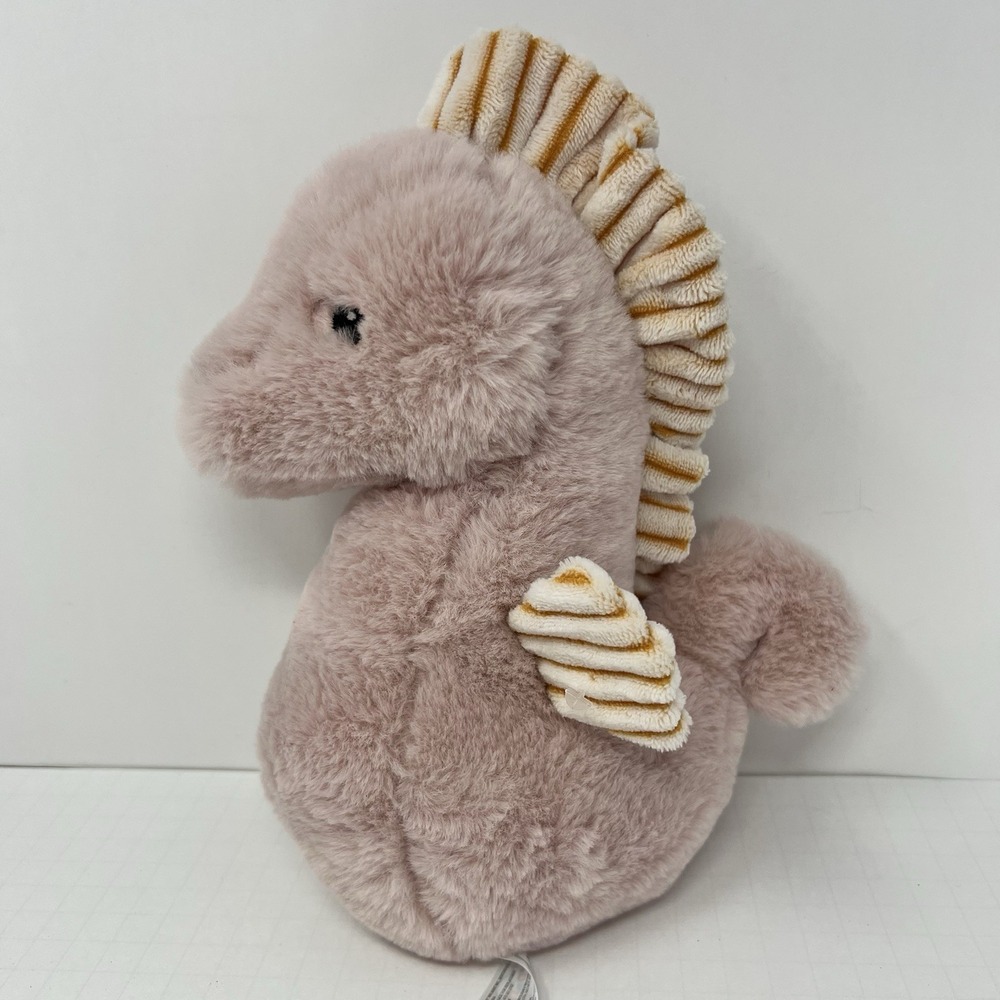 Spark Create Imagine Seahorse Plush Rattle Crinkle Sensory Stuffed Animal Toy 9"